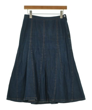 BURBERRY（バーバリー）ひざ丈スカート 紺 サイズ:40(M位) レディース