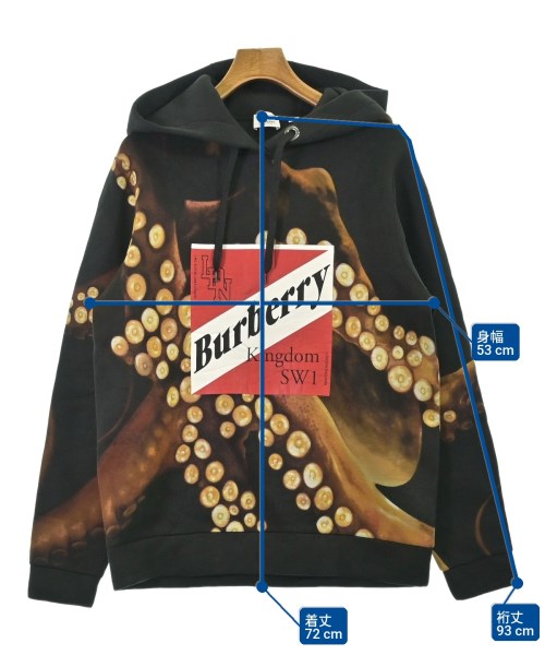 BURBERRY（バーバリー）パーカー 黒 サイズ:M メンズ/2200698726017