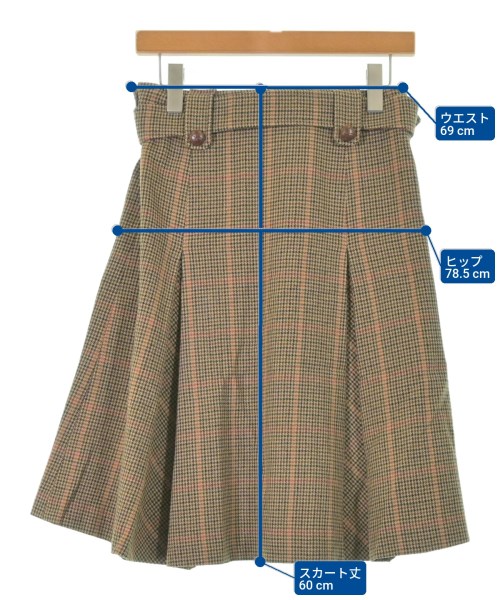 BURBERRY（バーバリー）ひざ丈スカート ベージュ サイズ:38(S位) レディース/2200646826080