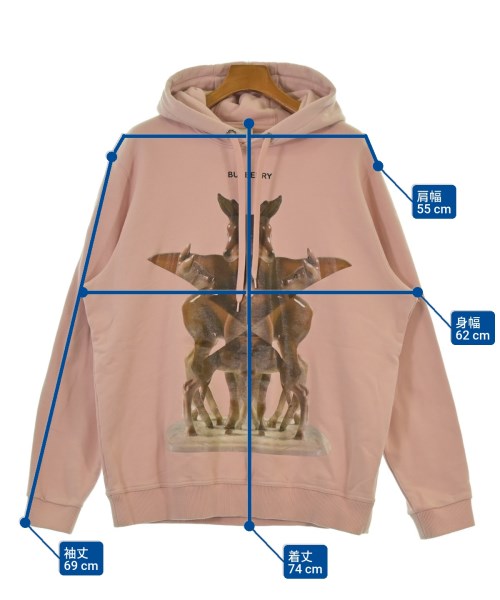 BURBERRY（バーバリー）パーカー ピンク サイズ:L メンズ/2200646960012