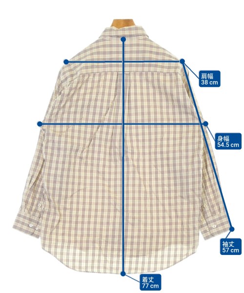 BURBERRY（バーバリー）カジュアルシャツ ベージュ サイズ:M メンズ/2200651219044