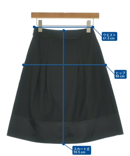 BURBERRY（バーバリー）ひざ丈スカート 黒 サイズ:36(XS位) レディース/2200643406032