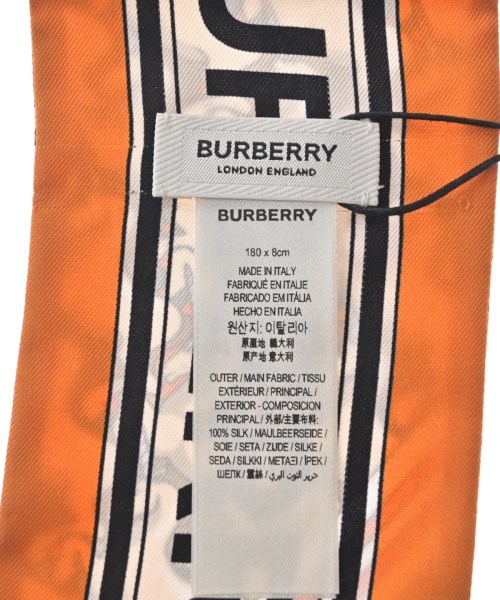 BURBERRY（バーバリー）バンダナ・スカーフ オレンジ サイズ:- レディース/2200704374034