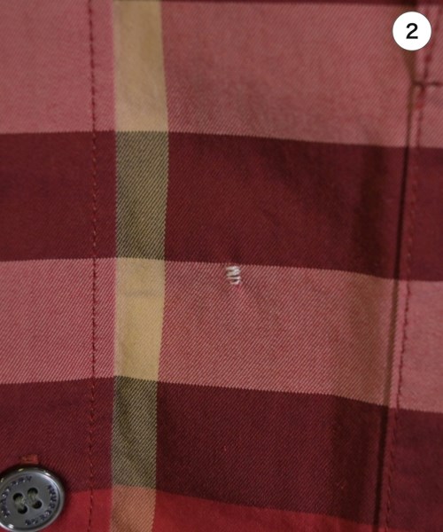BURBERRY（バーバリー）カジュアルシャツ 赤 サイズ:XL メンズ/2200704592056