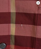 BURBERRY（バーバリー）カジュアルシャツ 赤 サイズ:XL メンズ/2200704592056