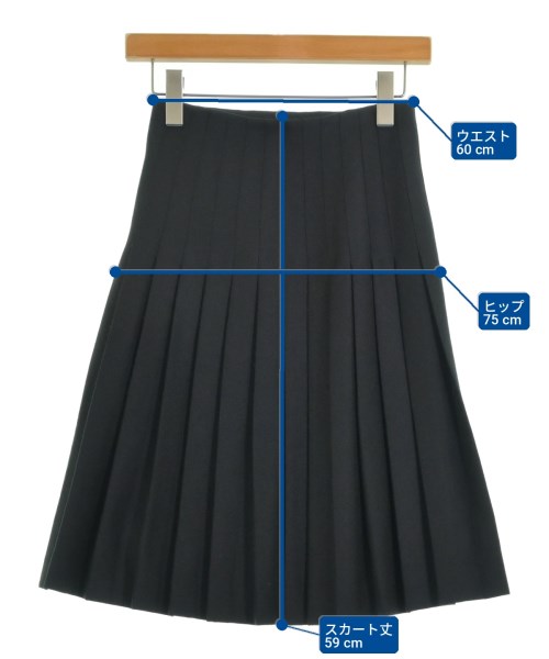 BURBERRY（バーバリー）ひざ丈スカート 黒 サイズ:34(XS位) レディース/2200705275026