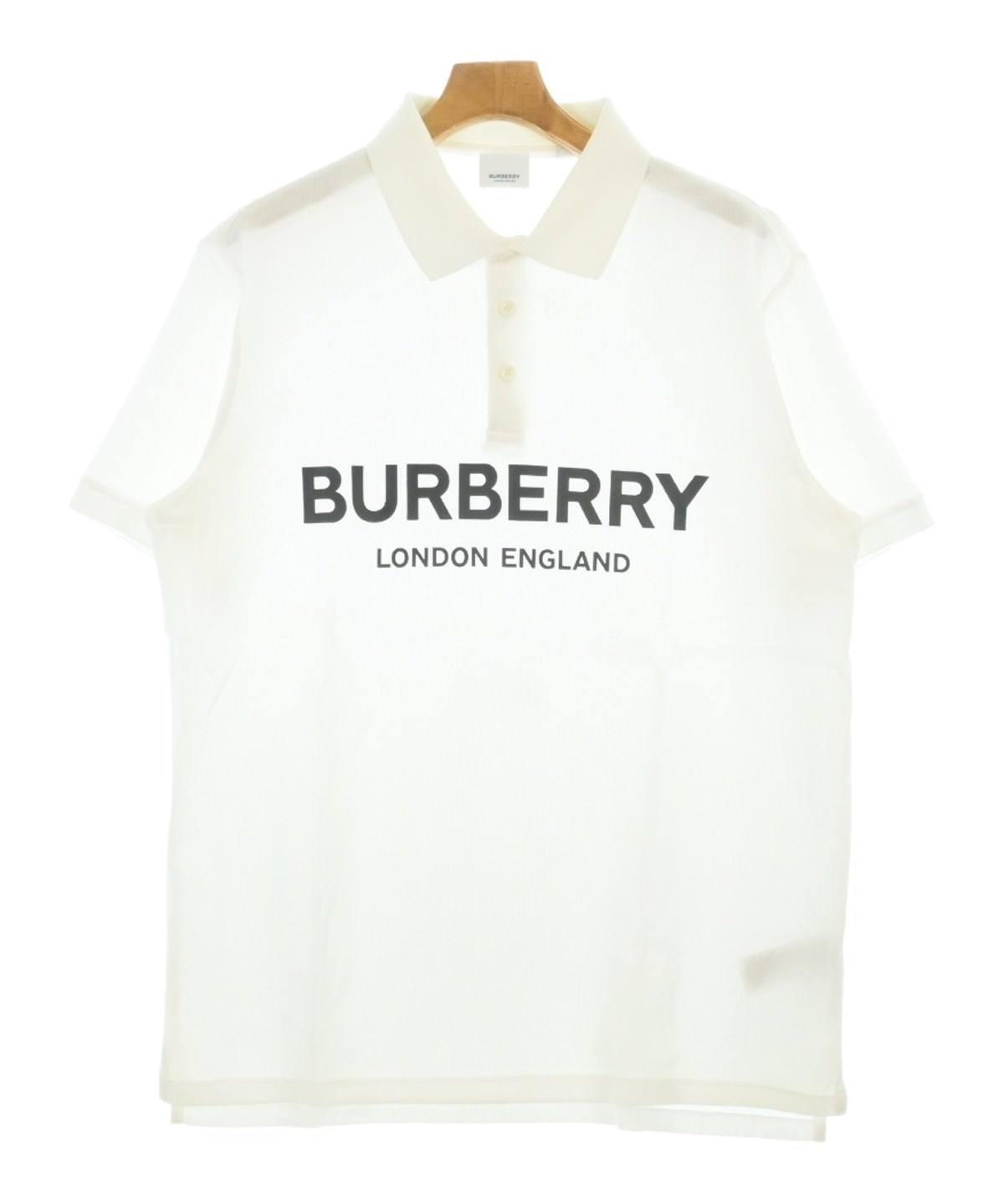 BURBERRY（バーバリー）ポロシャツ 白 サイズ:L メンズ/2200708218037