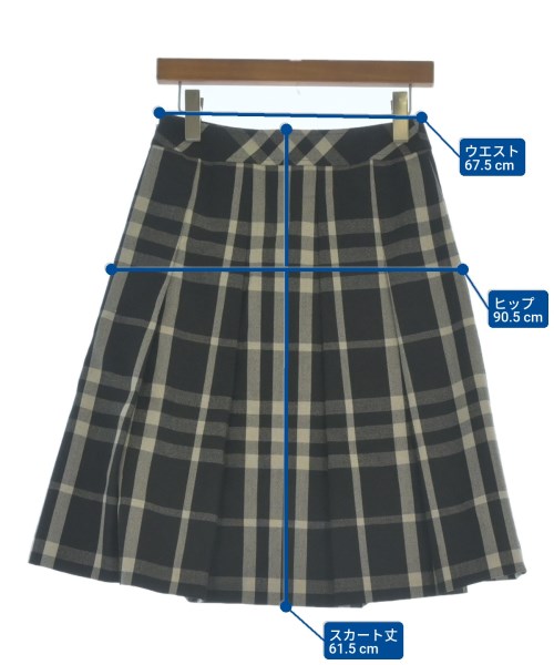 BURBERRY（バーバリー）ひざ丈スカート 黒 サイズ:36(XS位) レディース/2200658863097