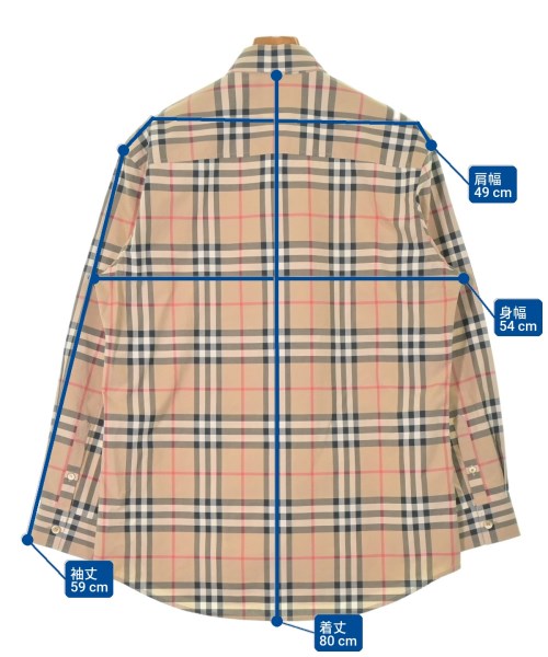 BURBERRY（バーバリー）カジュアルシャツ ベージュ サイズ:M メンズ/2200663407224