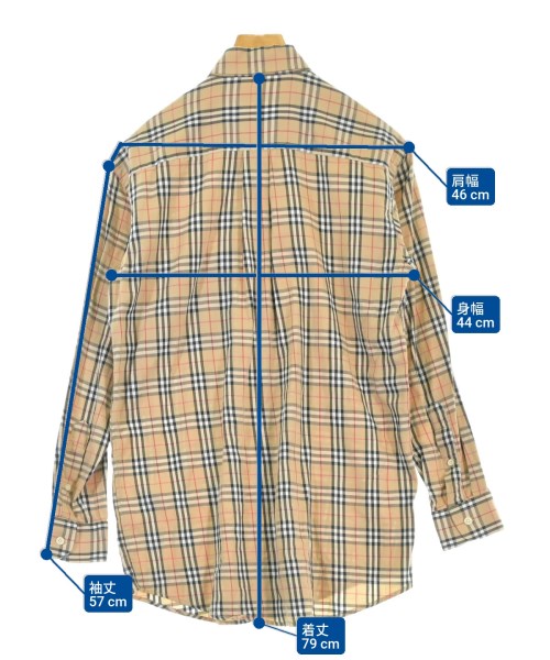 BURBERRY（バーバリー）カジュアルシャツ ベージュ サイズ:M メンズ/2200671136024