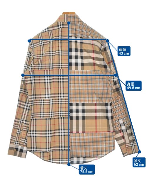 BURBERRY（バーバリー）カジュアルシャツ 茶 サイズ:XS メンズ/2200671242077