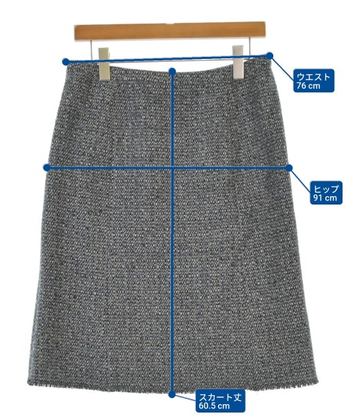 BURBERRY（バーバリー）ひざ丈スカート 紺 サイズ:44(L位) レディース/2200667909069