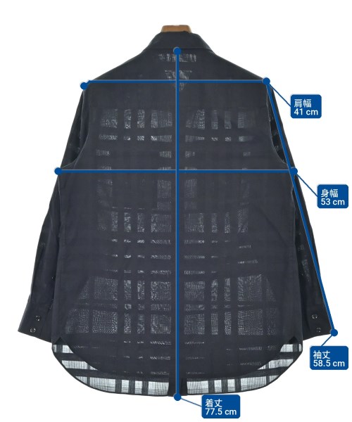 BURBERRY（バーバリー）カジュアルシャツ 紺 サイズ:46(M位) メンズ/2200725246099