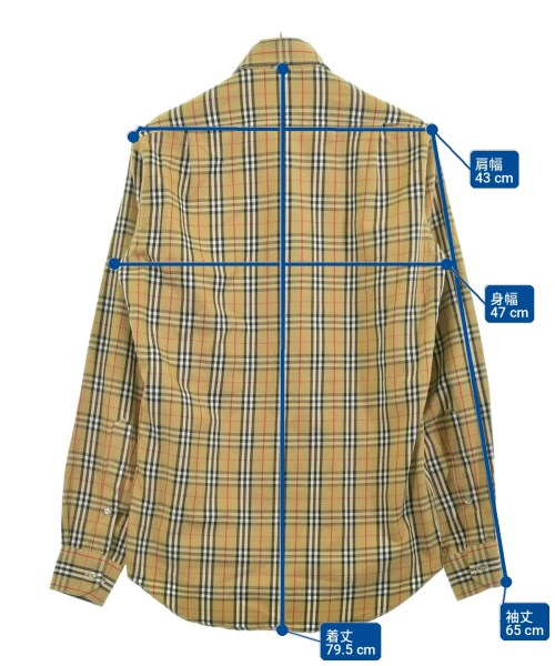 BURBERRY（バーバリー）カジュアルシャツ ベージュ サイズ:S メンズ/2200733910050