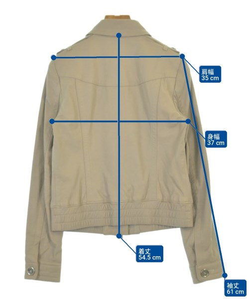 BURBERRY（バーバリー）ライダース ベージュ サイズ:38(S位) レディース/2200736396011