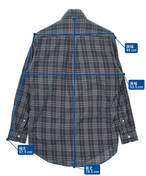 BURBERRY（バーバリー）カジュアルシャツ 紺 サイズ:M メンズ/2200723044017