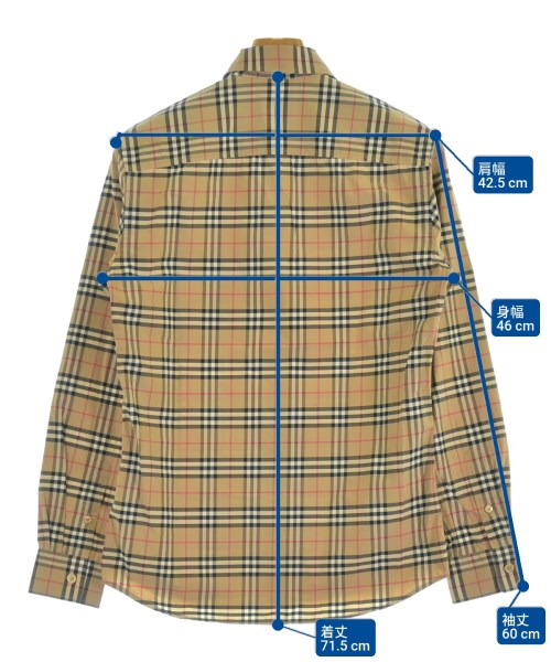 BURBERRY（バーバリー）カジュアルシャツ ベージュ サイズ:XS メンズ/2200686248064