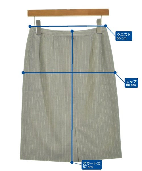 Brooks Brothers（ブルックスブラザーズ）ひざ丈スカート グレー サイズ:9(M位) レディース/2200623214084