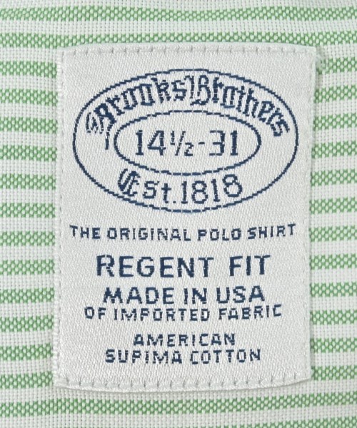 Brooks Brothers（ブルックスブラザーズ）カジュアルシャツ 緑 サイズ:14 1/2(XS位) メンズ/2200624562023