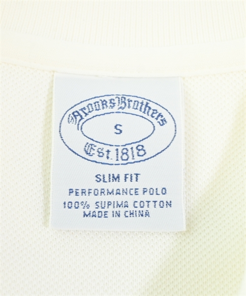 Brooks Brothers（ブルックスブラザーズ）ポロシャツ 白 サイズ:S メンズ/2200612653047