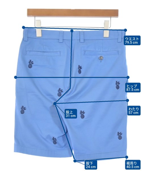 Brooks Brothers（ブルックスブラザーズ）ショートパンツ 青 サイズ:29(S位) メンズ/2200668650045