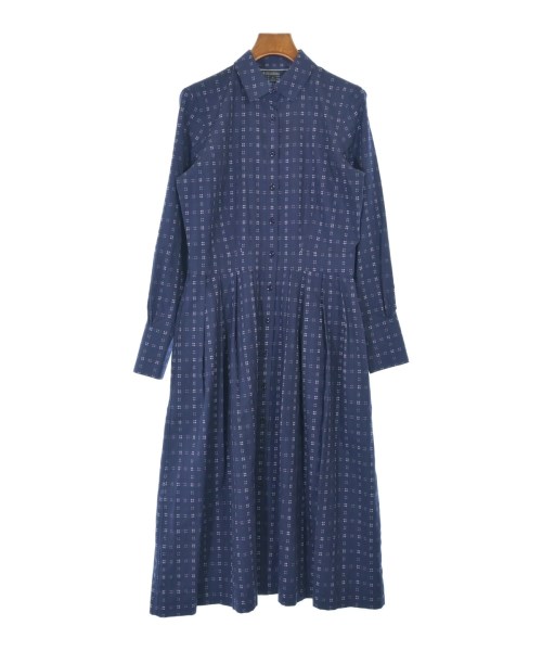 Brooks Brothers(ブルックスブラザーズ)シャツワンピース 紺 サイズ:4(M位)/2200700189038