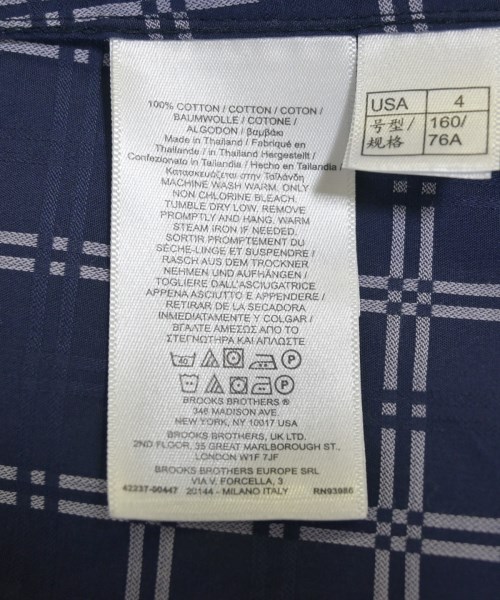 Brooks Brothers（ブルックスブラザーズ）シャツワンピース 紺 サイズ:4(M位) レディース/2200700189038