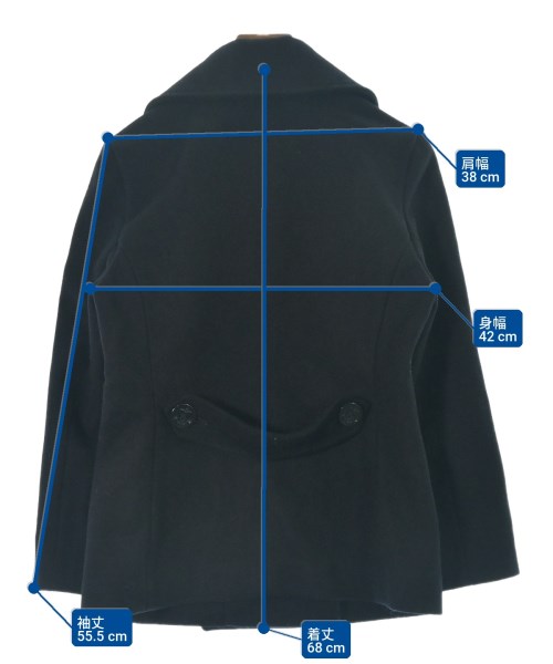 Brooks Brothers（ブルックスブラザーズ）ピーコート 黒 サイズ:XS レディース/2200698898035