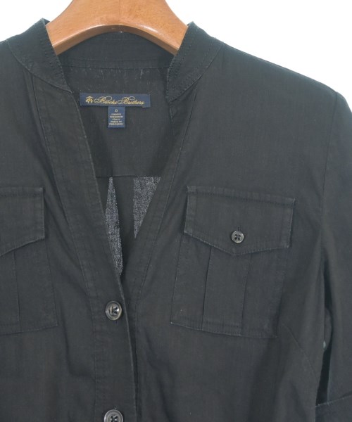 Brooks Brothers（ブルックスブラザーズ）シャツワンピース 黒 サイズ:0(S位) レディース/2200655922117