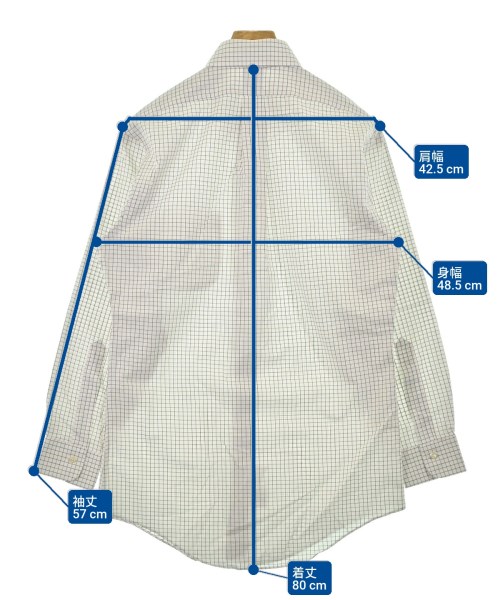 Brooks Brothers（ブルックスブラザーズ）カジュアルシャツ 白 サイズ:14 1/2(XS位) メンズ/2200660424156