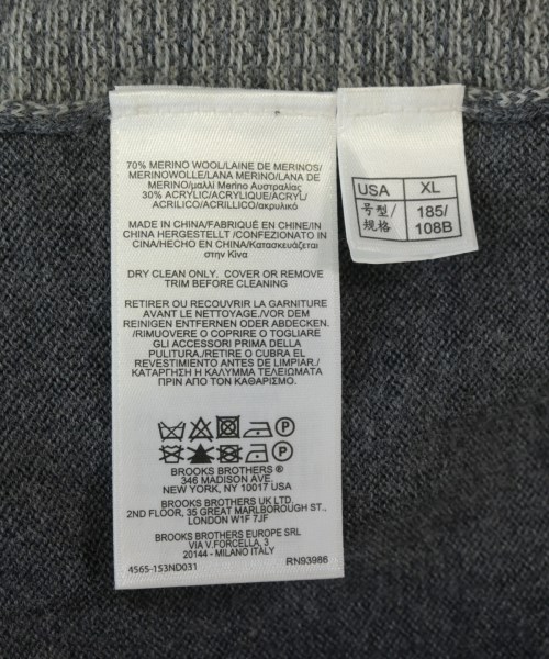 Brooks Brothers（ブルックスブラザーズ）ベスト グレー サイズ:XL メンズ/2200712406154