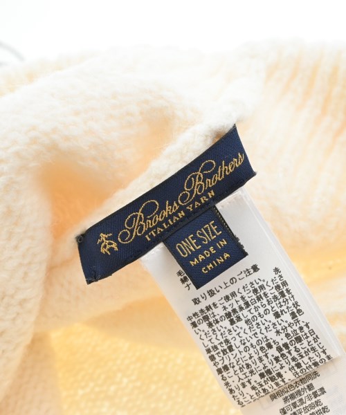 Brooks Brothers（ブルックスブラザーズ）ニットキャップ・ビーニー 白 サイズ:ONE メンズ/2200650124035