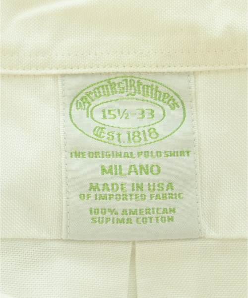 Brooks Brothers（ブルックスブラザーズ）カジュアルシャツ 白 サイズ:15 1/2(M位) メンズ/2200698963078