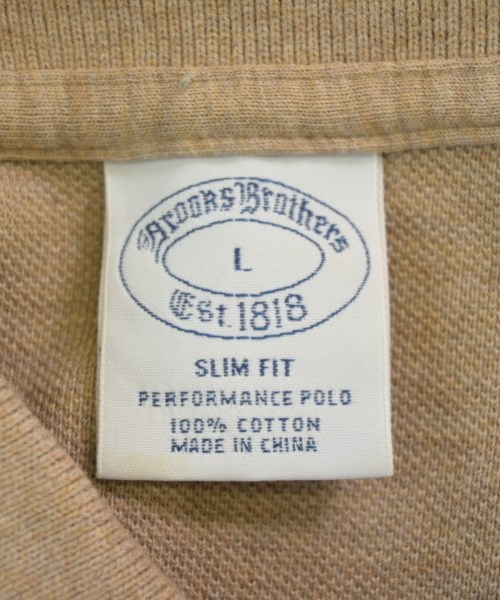 Brooks Brothers（ブルックスブラザーズ）ポロシャツ ベージュ サイズ:L メンズ/2200707531083