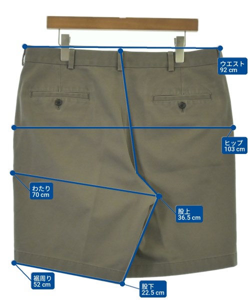 Brooks Brothers（ブルックスブラザーズ）ショートパンツ グレー サイズ:36(XXL位) メンズ/2200706626018