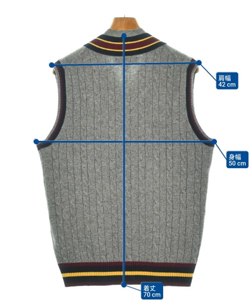 Brooks Brothers（ブルックスブラザーズ）ベスト グレー サイズ:M メンズ/2200682862219