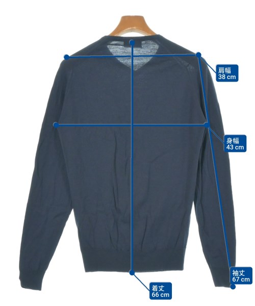 JOHN SMEDLEY（ジョンスメドレー）ニット・セーター 紺 サイズ:S メンズ/2200631461234