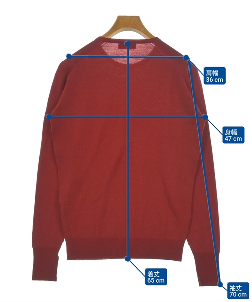 JOHN SMEDLEY（ジョンスメドレー）ニット・セーター 赤 サイズ:XS メンズ/2200637491211