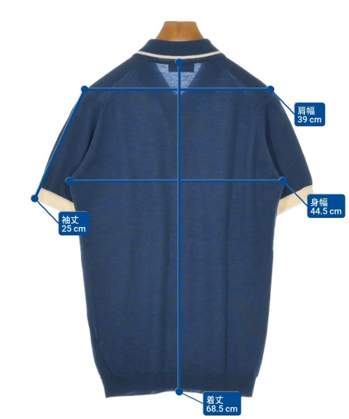 JOHN SMEDLEY（ジョンスメドレー）ニット・セーター 青 サイズ:S メンズ/2200641149016