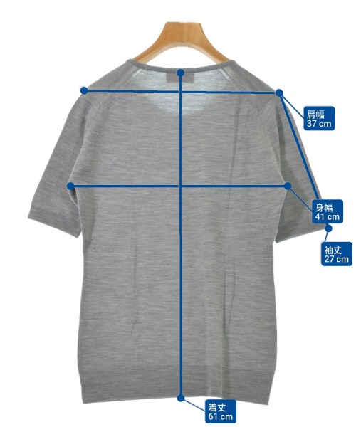 JOHN SMEDLEY（ジョンスメドレー）ニット・セーター グレー サイズ:M レディース/2200617985075