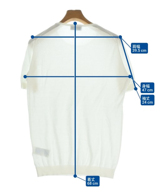 JOHN SMEDLEY（ジョンスメドレー）ニット・セーター 白 サイズ:S メンズ/2200616389041