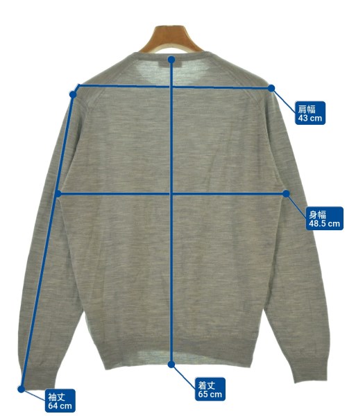 JOHN SMEDLEY（ジョンスメドレー）ニット・セーター グレー サイズ:M メンズ/2200628125200