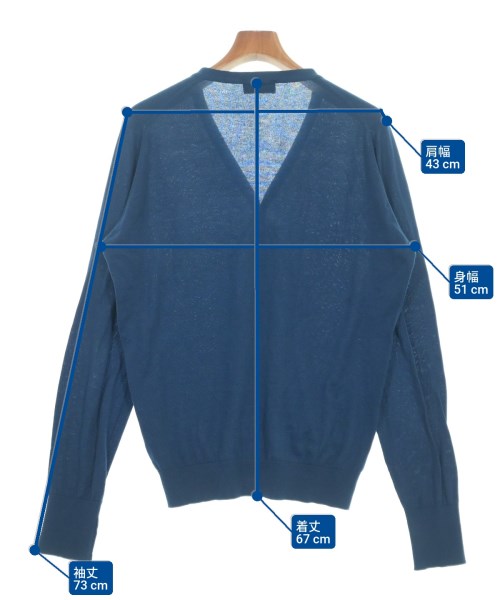 JOHN SMEDLEY（ジョンスメドレー）カーディガン 紺 サイズ:S メンズ/2200628125248