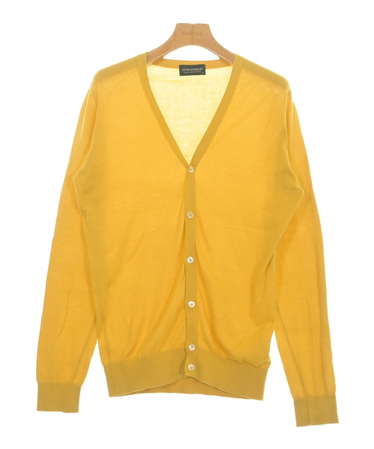 JOHN SMEDLEY（ジョンスメドレー）カーディガン 黄 サイズ:S メンズ