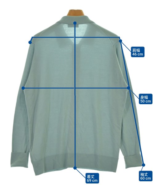 JOHN SMEDLEY（ジョンスメドレー）カーディガン 青 サイズ:M メンズ/2200620231046