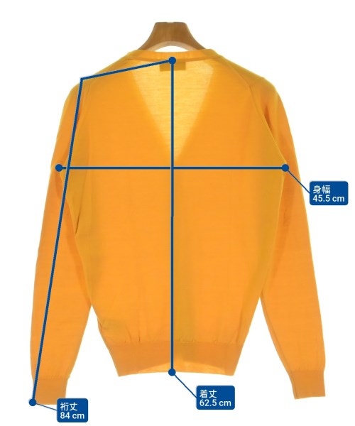 JOHN SMEDLEY（ジョンスメドレー）カーディガン 黄 サイズ:S メンズ/2200620585088