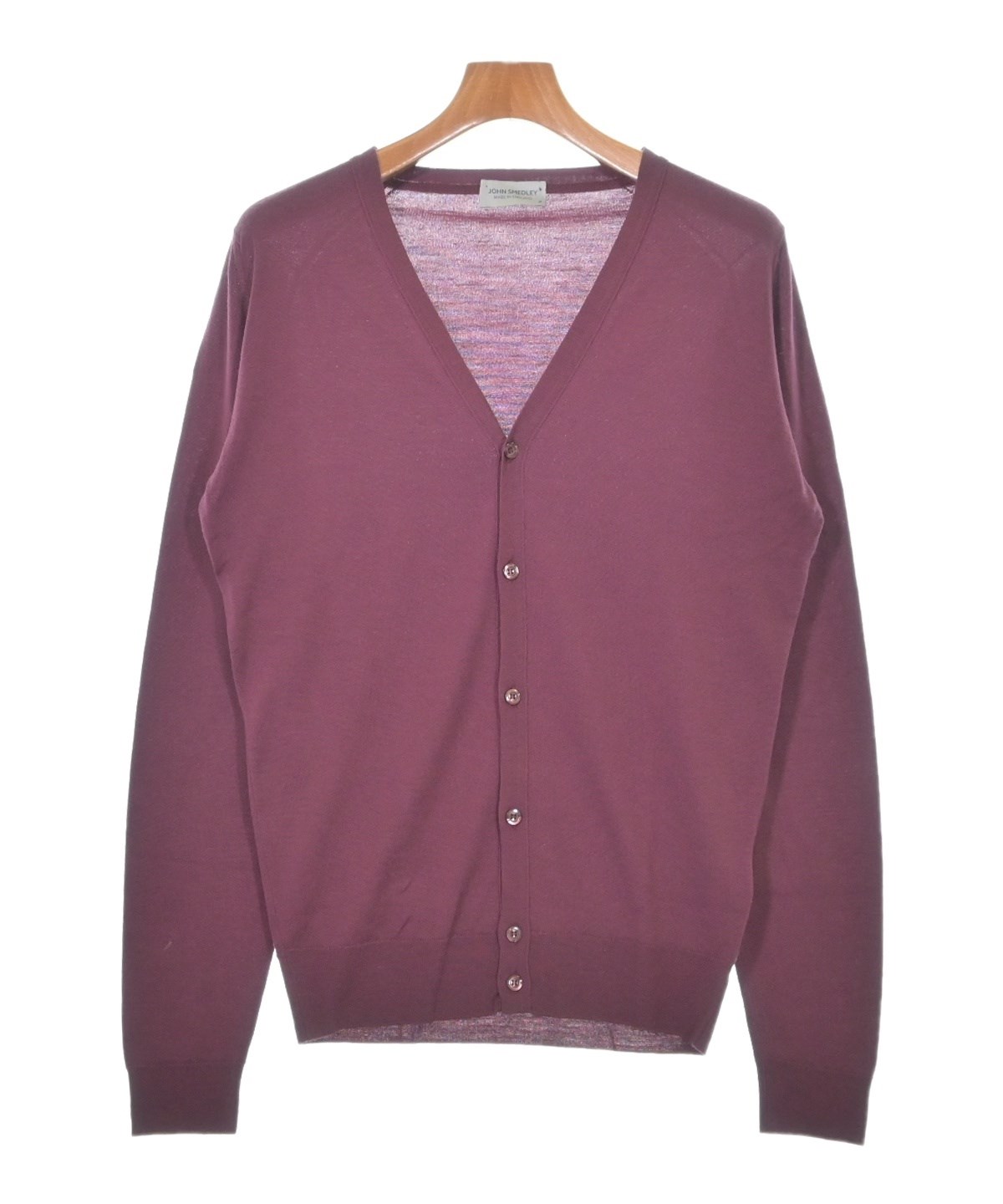 JOHN SMEDLEY - JOHN SMEDLEY ジョンスメドレー カーディガン XS 赤 【古着】【中古】【送料無料】 JOHN SMEDLEY - JOHN SMEDLEY ジョンスメドレー カーディガン XS