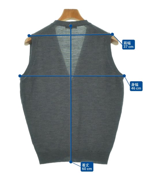 JOHN SMEDLEY（ジョンスメドレー）ベスト グレー サイズ:S メンズ/2200673324016