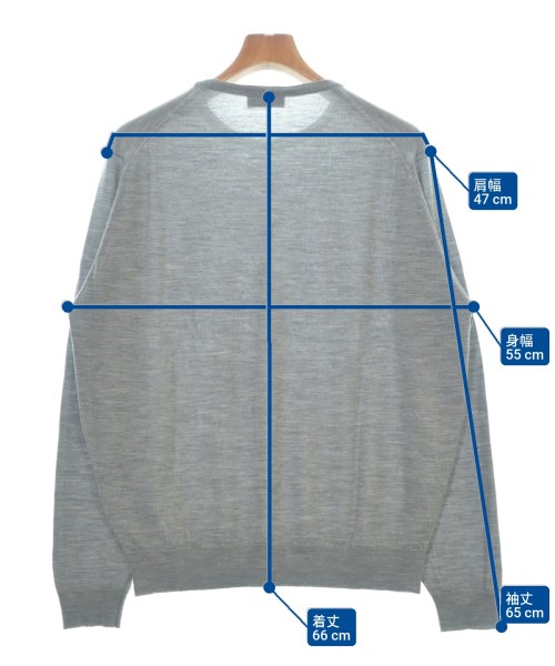 JOHN SMEDLEY（ジョンスメドレー）ニット・セーター グレー サイズ:L メンズ/2200677392080