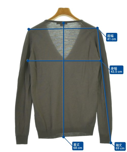 JOHN SMEDLEY（ジョンスメドレー）ニット・セーター グレー サイズ:S メンズ/2200674877078